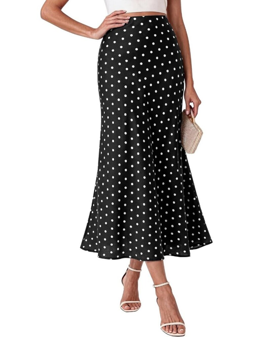 Silk Midi Skirt for Women - Elegant Summer & Fall Fashion, Versatile Style